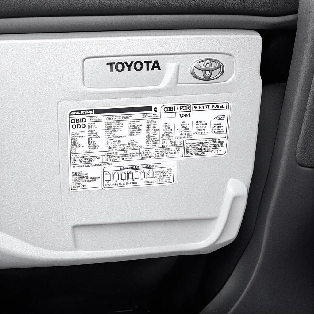 2009 toyota fuse box